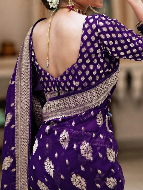Violet_Georgette_Saree_For_Women