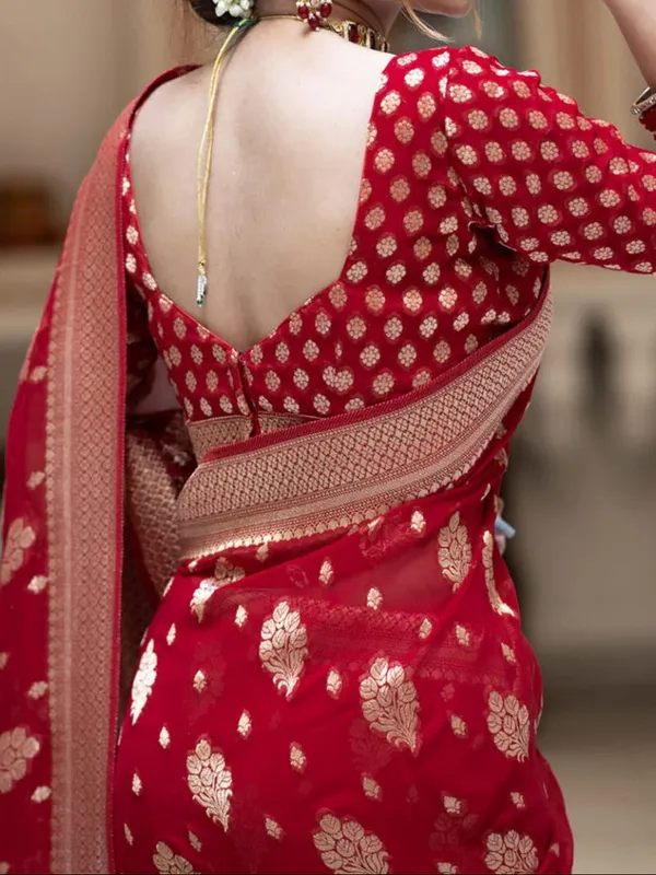 Maroon_Georgette_Saree_For_Women