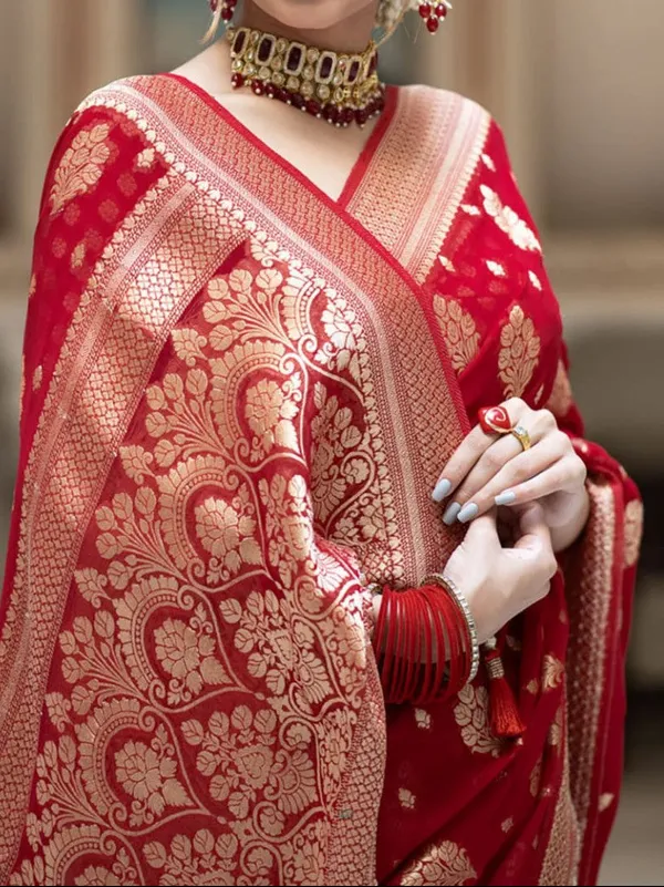 Maroon_Georgette_Saree_For_Women