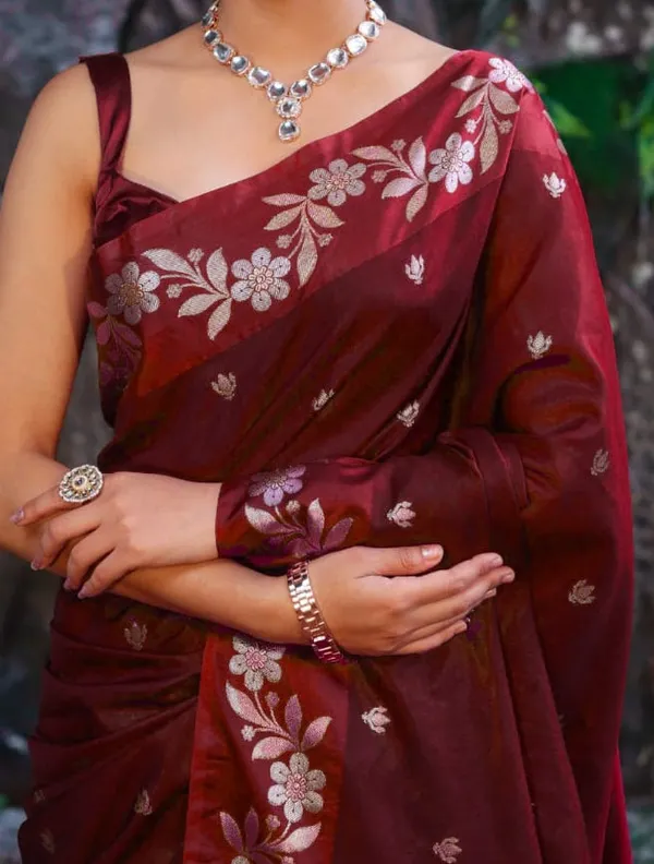 Maroon_Silk_Saree_For_Women