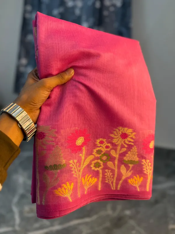 Pink_Cotton_Saree_For_Women
