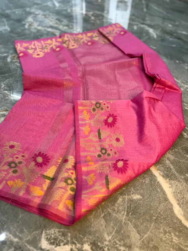 Pink_Cotton_Saree_For_Women