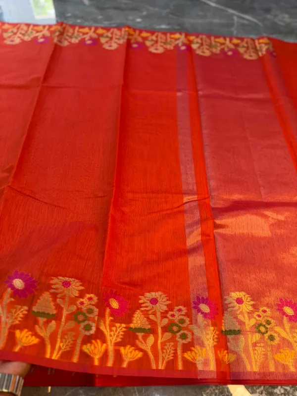 Orange_Cotton_Saree_For_Women