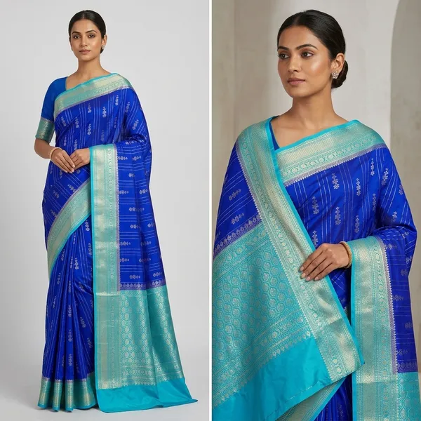 Blue_Silk_Saree_For_Women