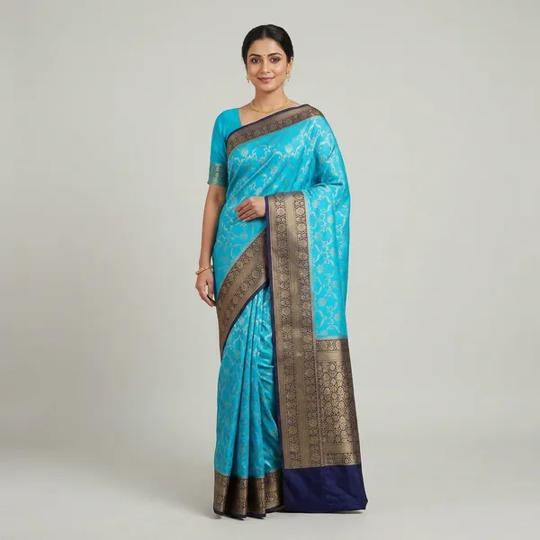 Blue_Silk_Saree_For_Women