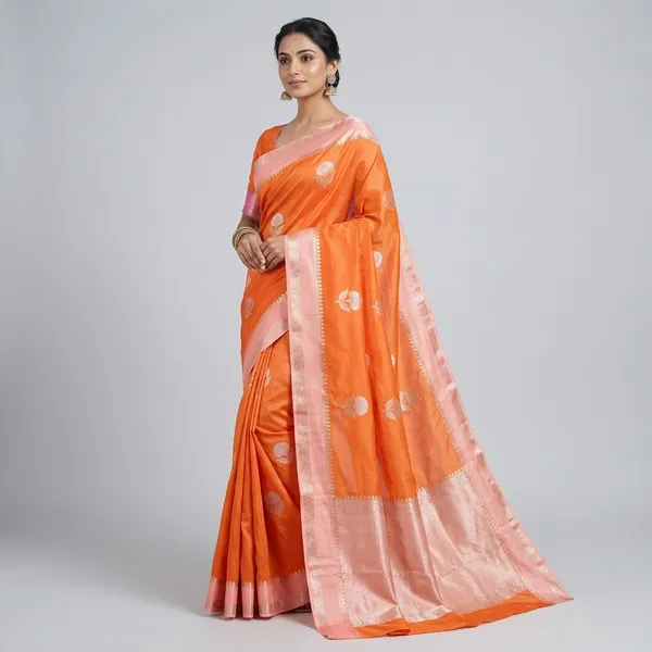 Orange_Silk_Saree_For_Women