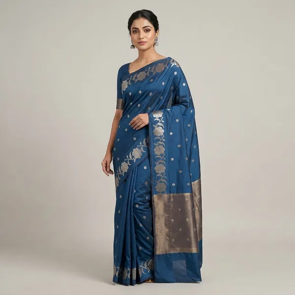 Teal_Silk_Saree_For_Women