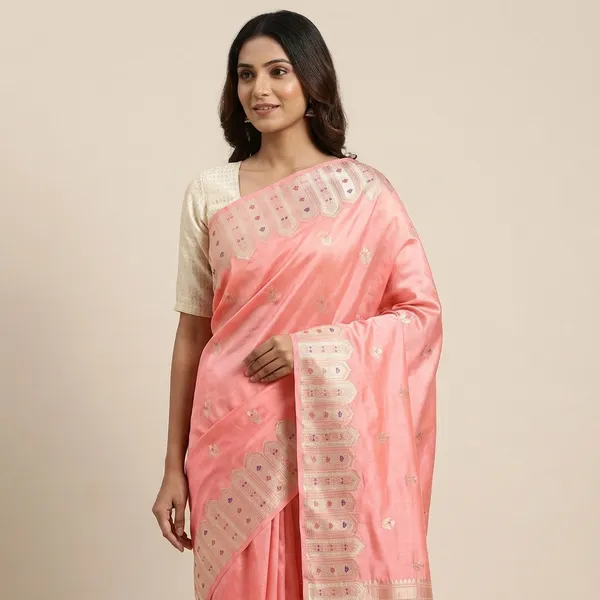 Peach_Silk_Saree_For_Women