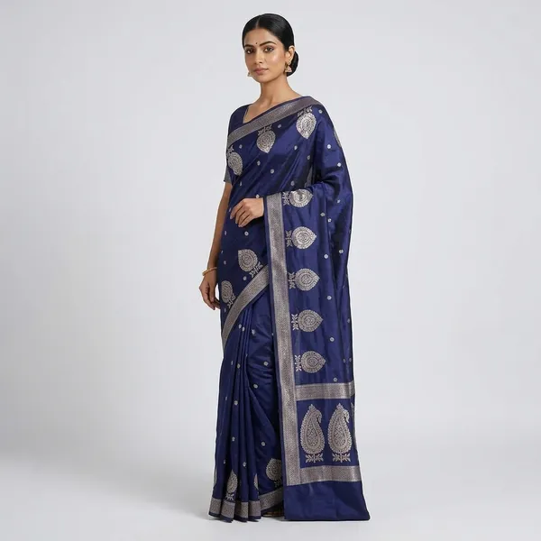 Blue_Silk_Saree_For_Women