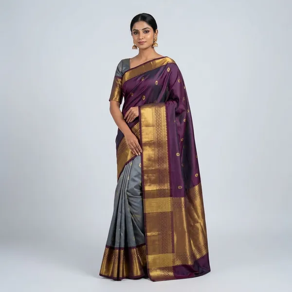 Grey_Silk_Saree_For_Women