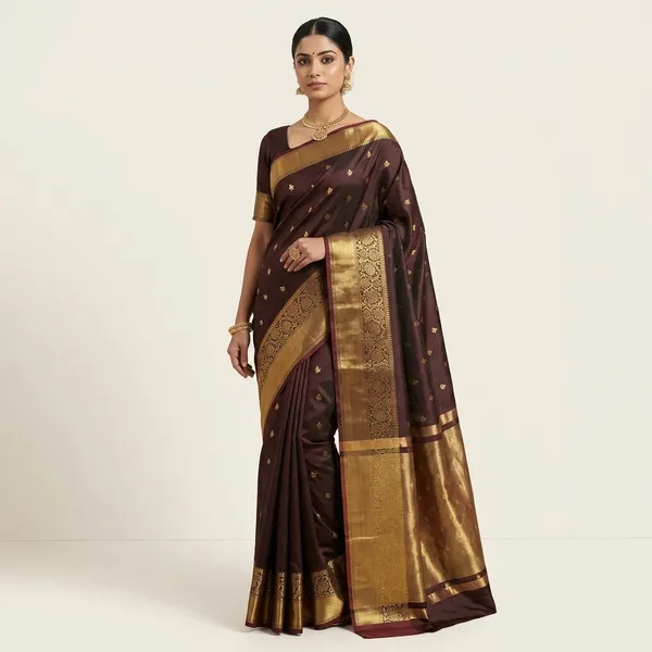 Brown_Silk_Saree_For_Women