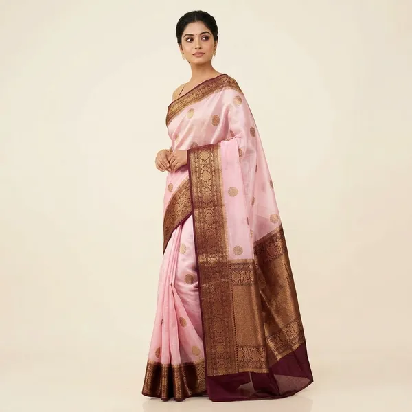 Pink_Organza_Silk_Saree_For_Women