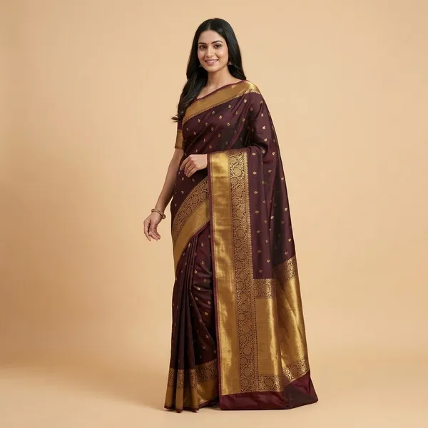 Brown_Silk_Saree_For_Women