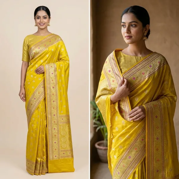 Yellow_Silk_Saree_For_Women