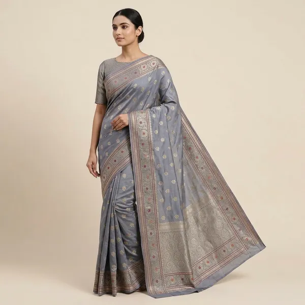 Grey_Silk_Saree_For_Women