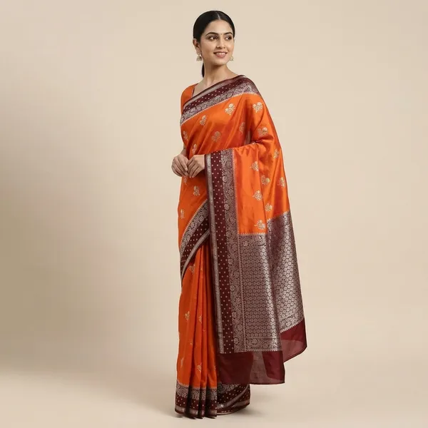 Orange_Silk_Saree_For_Women