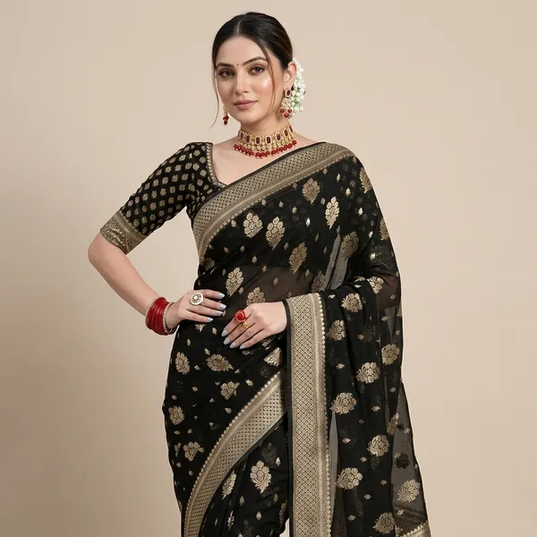 Black_Georgette_Saree_For_Women