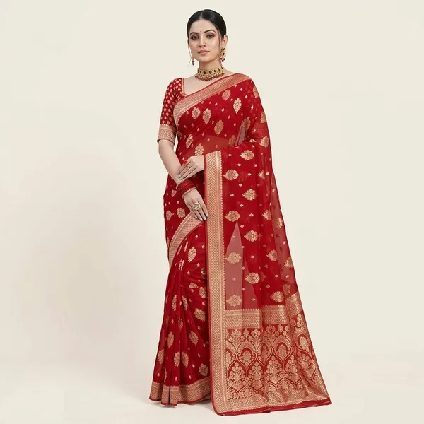 Maroon_Georgette_Saree_For_Women