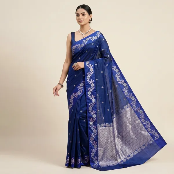 Blue_Silk_Saree_For_Women