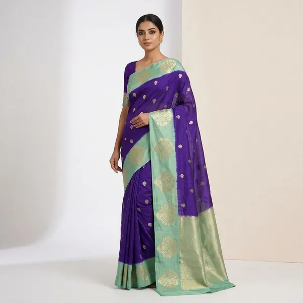 Blue_Silk_Saree_For_Women
