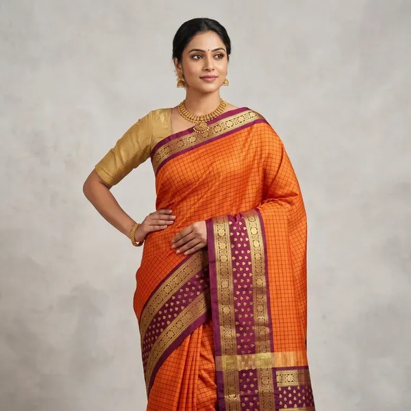Orange_Silk_Saree_For_Women