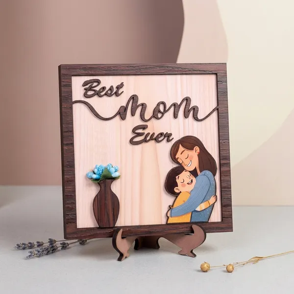 Multicolor_Wood_Sentimental_Best_Mom_Ever_Framed_Plaque_With_Stand