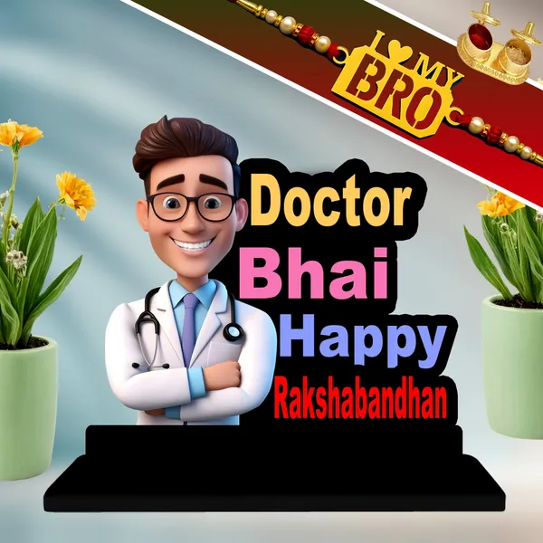 Multicolor_MDF_Raksha_Bandhan_Doctor_Bhai_Cartoon_Desk_Standee