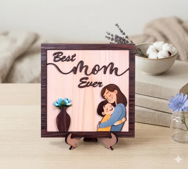 Multicolor_Wood_Sentimental_Best_Mom_Ever_Framed_Plaque_With_Stand