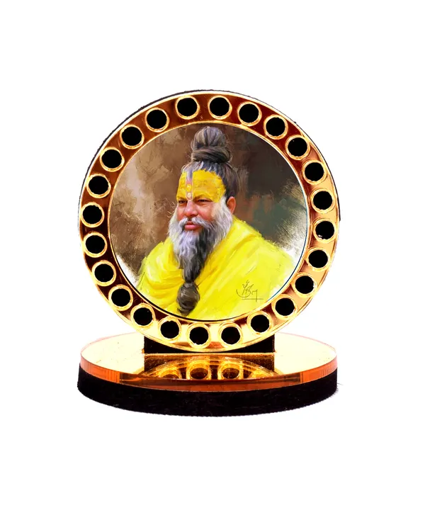 Golden_Metal_Round_Spiritual_Portrait_Decorative_Plate