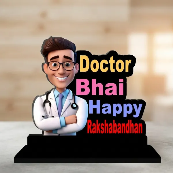 Multicolor_MDF_Raksha_Bandhan_Doctor_Bhai_Cartoon_Desk_Standee