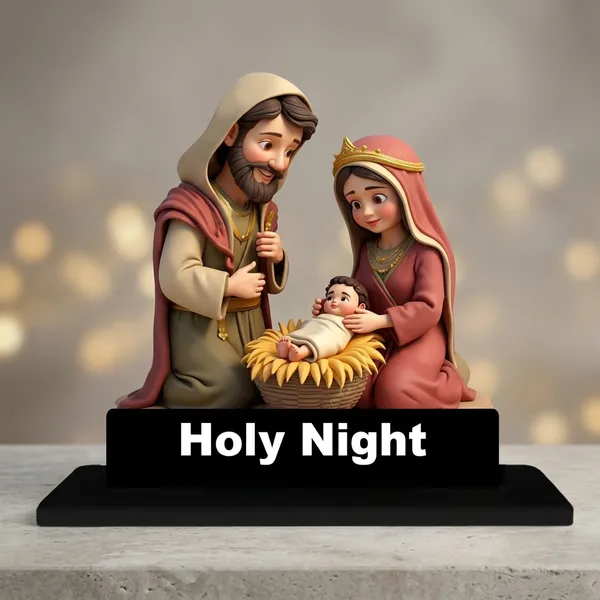 Multicolor_MDF__Christmas_Holy_Night_Nativity_Scene_Figurine_Set