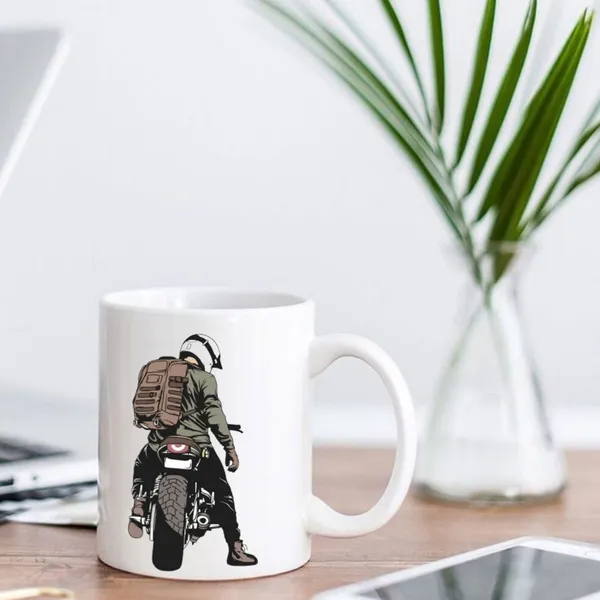 White_Ceramic_Biker_Design_Mug