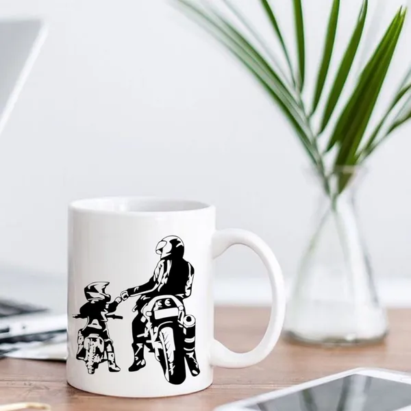 White_Ceramic_Biker_duo_Design_Mug