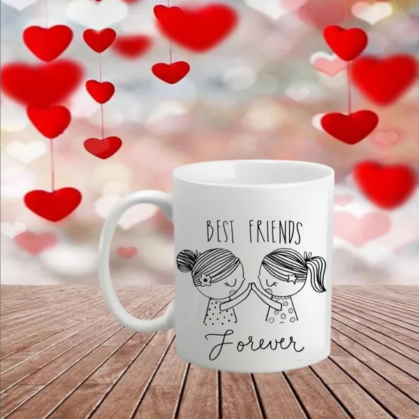 White_Ceramic_Best_Friends_Design_Mug