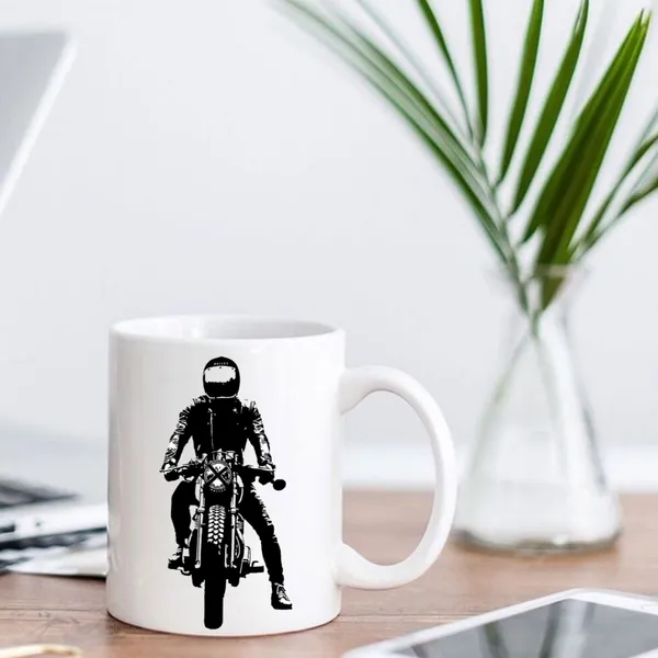 White_Ceramic_Biker_Design_Mug