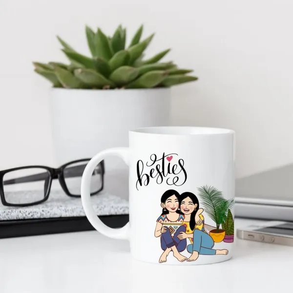 White_Ceramic_Best_Friends_Design_Mug