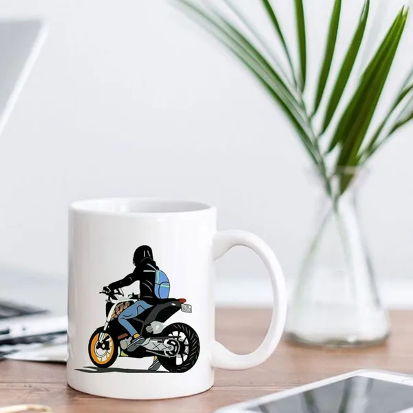 White_Ceramic_Biker_Design_Mug