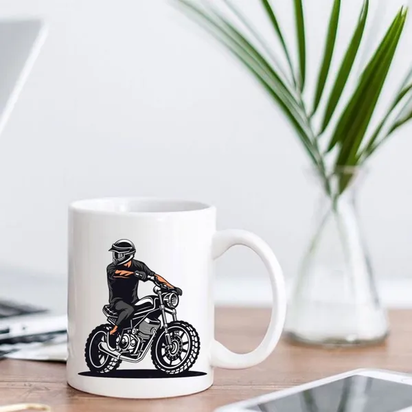 White_Ceramic_Biker_Design_Mug