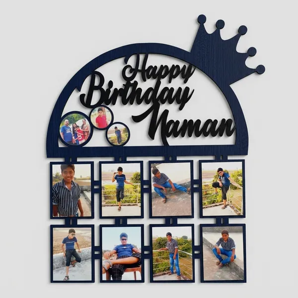 Multicolor_Wood_Birthday_Crown_Design_Personalized_Photo_Frame