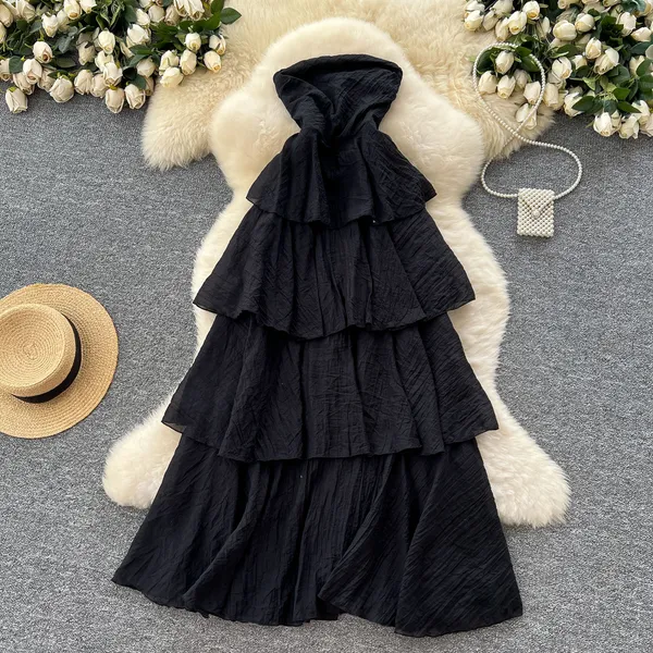 Black_Tissue_Cotton_Tiered_Halter_Neck_Maxi_Dress_For_Women
