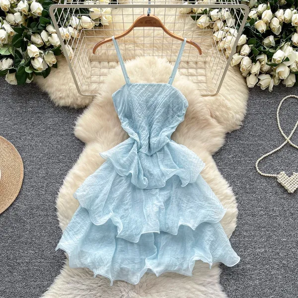 Sky_Blue_Tissue_Cotton_Layered_Tulle_Spaghetti_Strap_Midi_For_Women