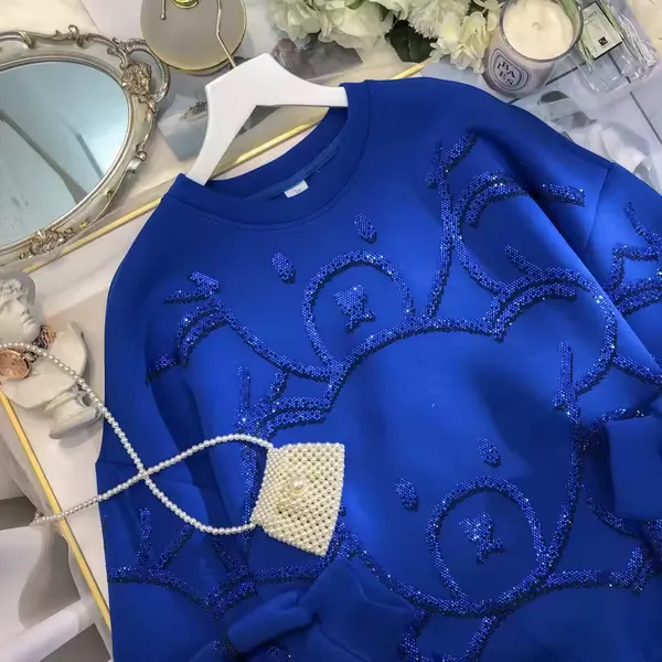 Blue_Blend_Embellished_Sweatshirt_For_Women