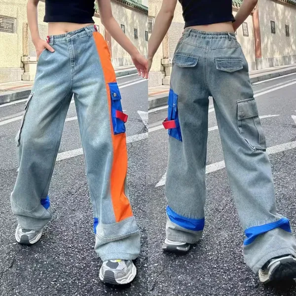 Ice_Blue_Denim_Wide_Leg_Cargo_Pants