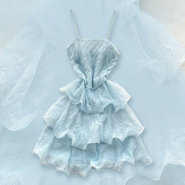 Sky_Blue_Tissue_Cotton_Layered_Tulle_Spaghetti_Strap_Midi_For_Women