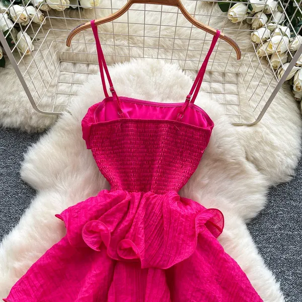 Pink_Tissue_Cotton_Tiered_Ruffle_Midi_Dress_For_Women