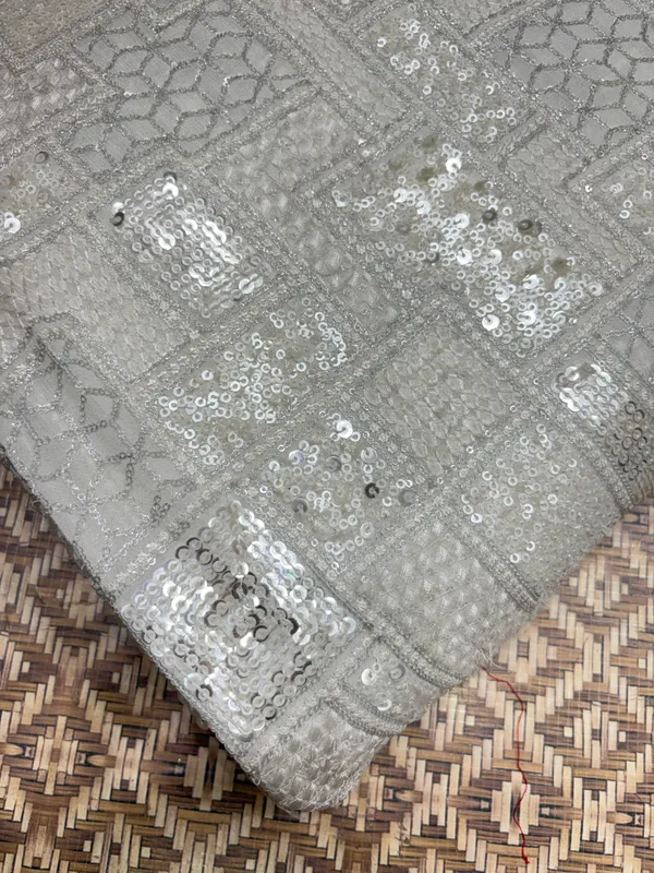 Silver_Georgette_Geometric_Sequin_Unstitched_Dress_Material_For_Women