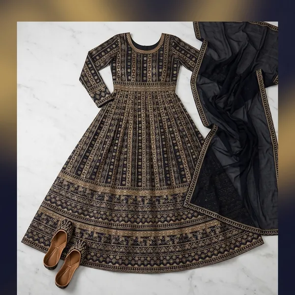 Unstitched_Black_Georgette_Embroidered_Dress_Material_For_Women