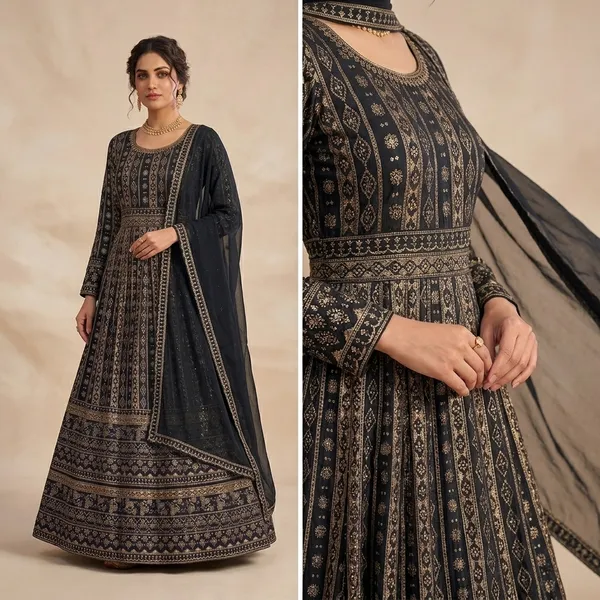 Unstitched_Black_Georgette_Embroidered_Dress_Material_For_Women