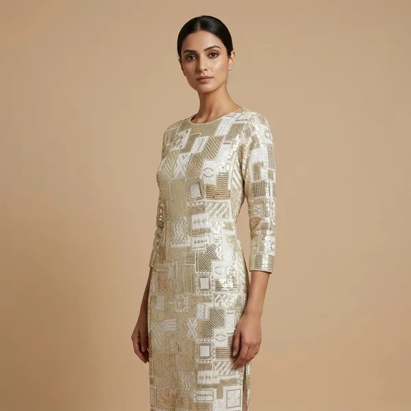 Silver_Georgette_Geometric_Sequin_Unstitched_Dress_Material_For_Women