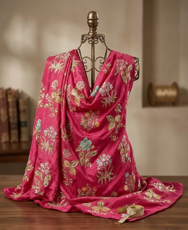 Pink_Silk_Floral_Embroidered_For_Women